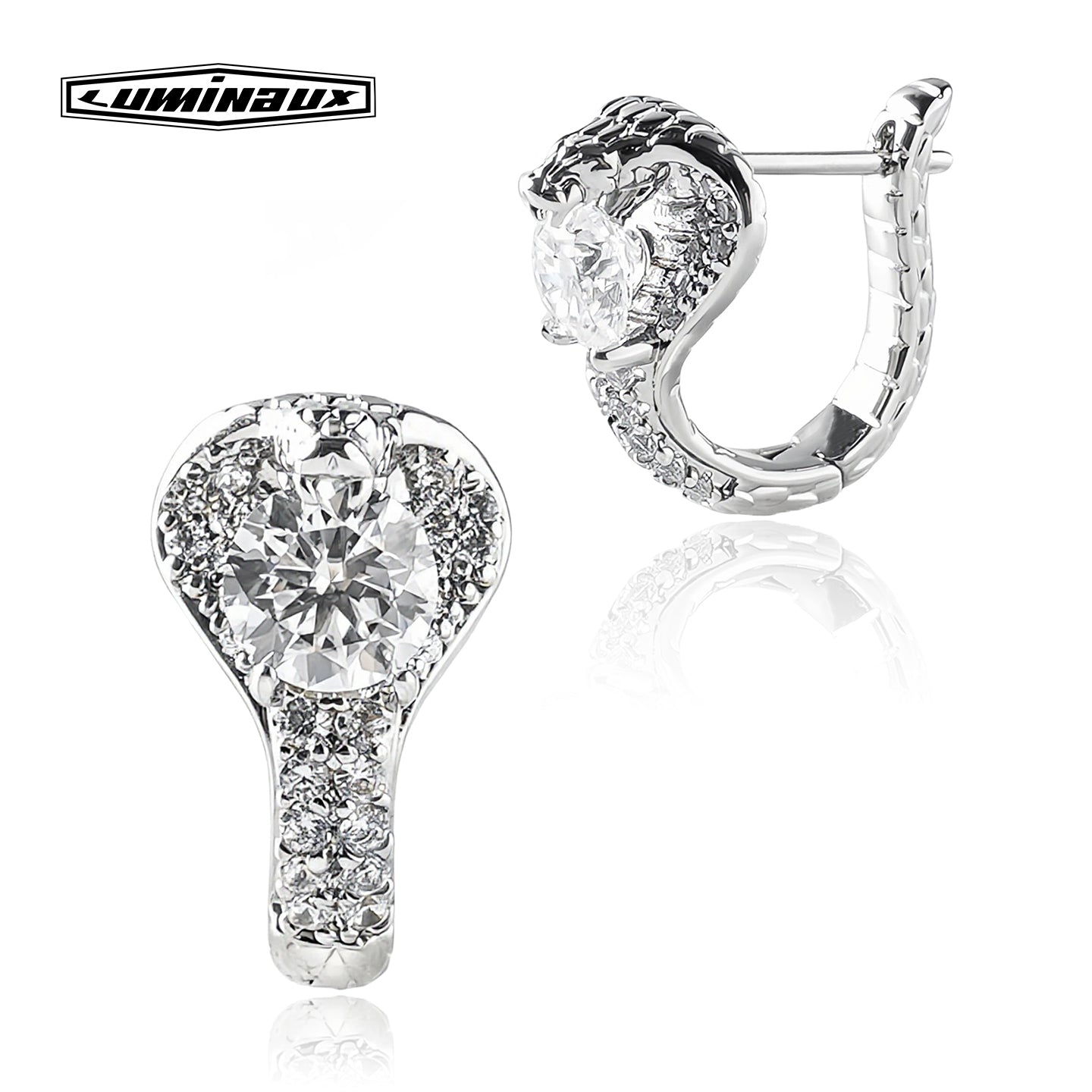 [LUMI15] Real Synthetic Moissanite King Cobra Earring