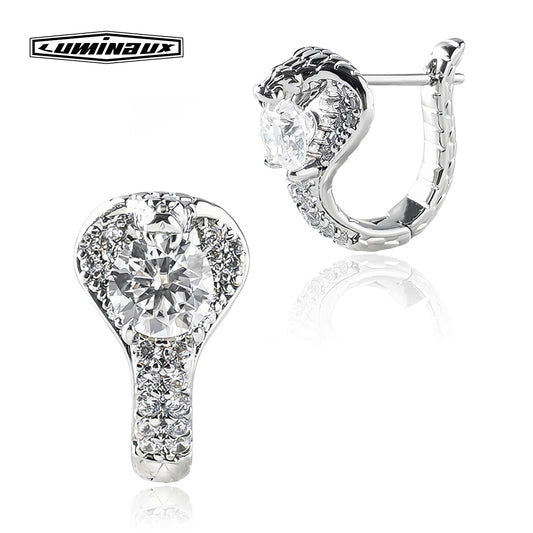 [LUMI15] Real Synthetic Moissanite King Cobra Earring