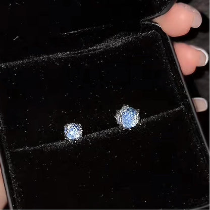 [LUMI9] Sterling Silver LOVE100 Thorn Earring 8MM AAAAA+ CZ Bullet back AAAAA+ D Color VVS Clarity Unisex Fashion Jewelry