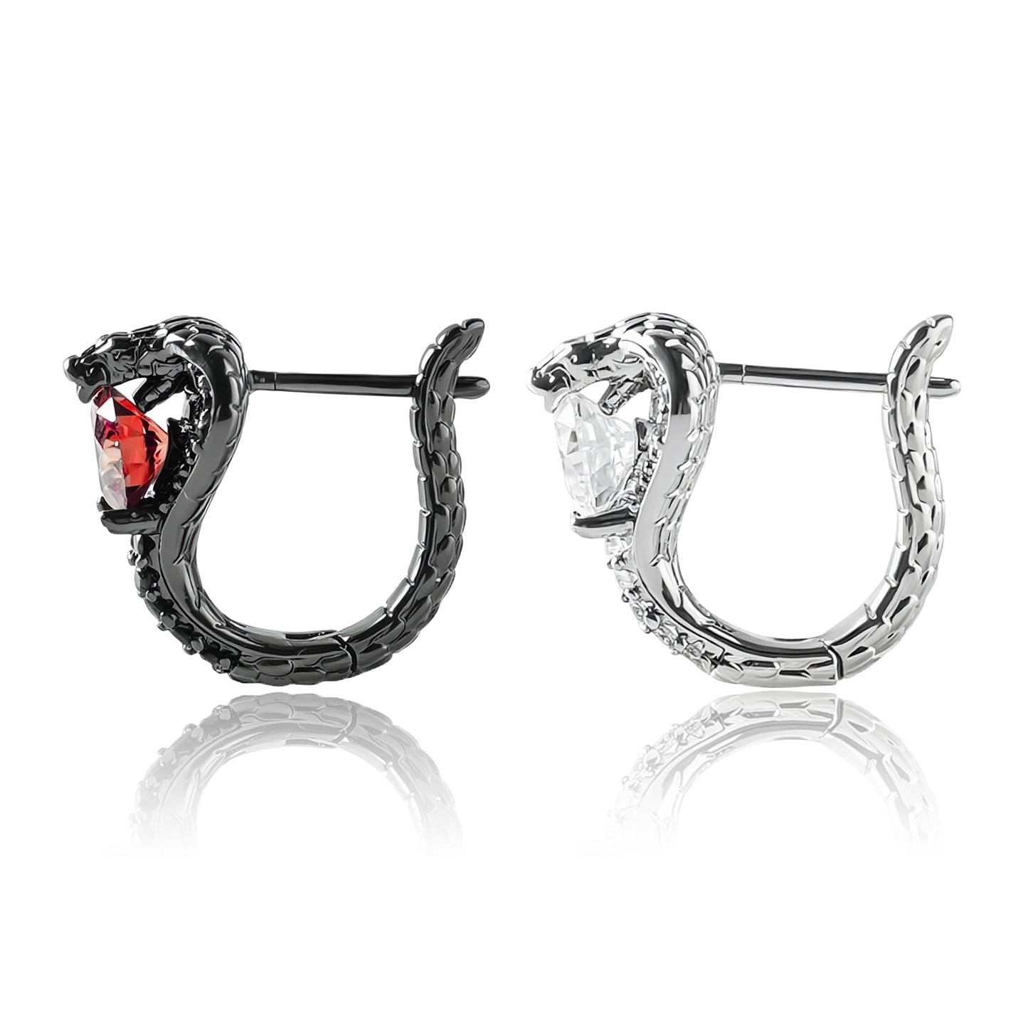 [LUMI15] Real Synthetic Moissanite King Cobra Earring