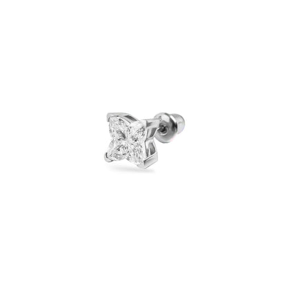 [LUMI26] S925 Sterling Silver Polaris Stud Earrings, Jewelry for Men Women, Men's Earring