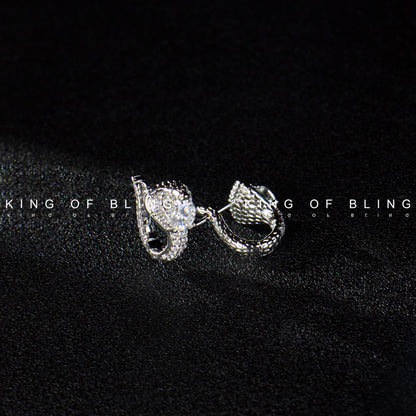 [LUMI15] Real Synthetic Moissanite King Cobra Earring