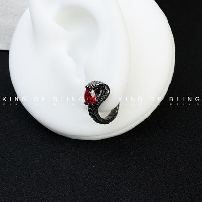 [LUMI15] Real Synthetic Moissanite King Cobra Earring