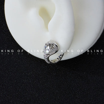 [LUMI15] Real Synthetic Moissanite King Cobra Earring