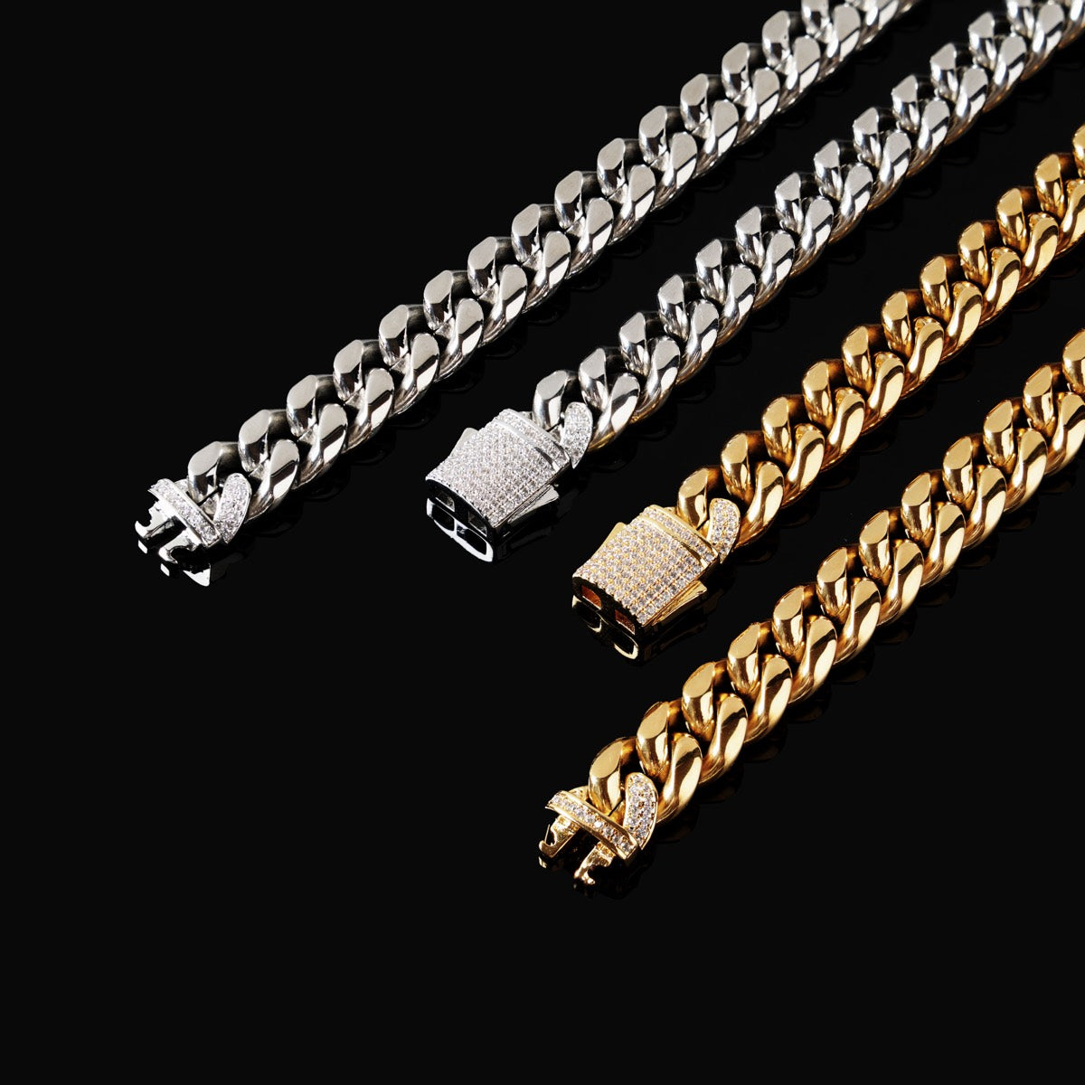 [LUMI53] Bracelet à maillons cubains pour homme, bijou hip-hop unisexe pour homme et femme, idéal pour les fêtes, de 18 à 71 cm 